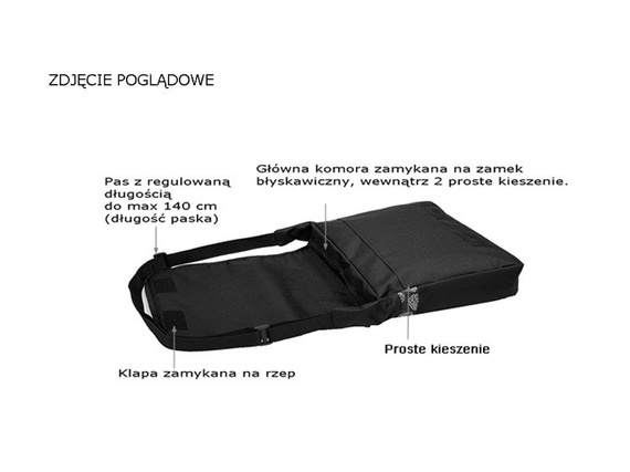 Torba na ramię listonoszka Black Horse Dunaj nr 105