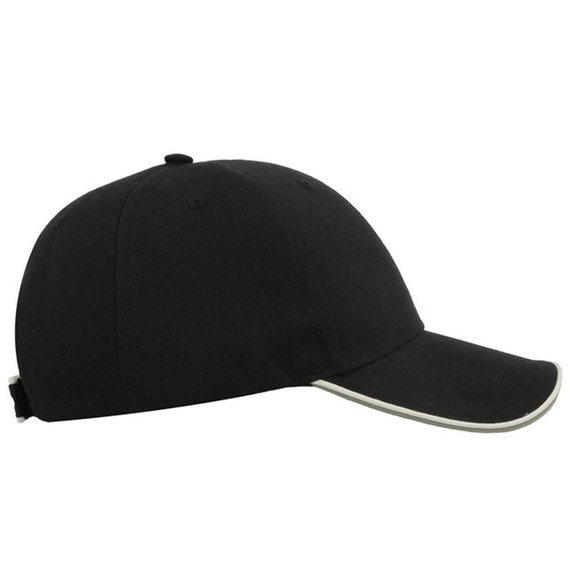 Czapka z daszkiem bejsbolówka ZOOM PIPING SANDWICH BLACK