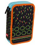 Piórnik 2-poziomowy duży z wyposażeniem Milan Super Heroes czarny 081264SHK