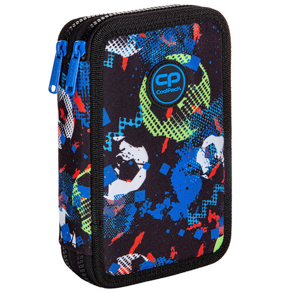 Piórnik szkolny podwójny z wyposażeniem CoolPack Jumper 2 Football Blue 2 D066336