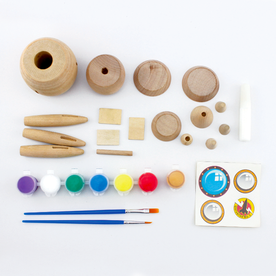 Zestaw kreatywny drewniana „Super rakieta” Colorino Kids 36803PTR