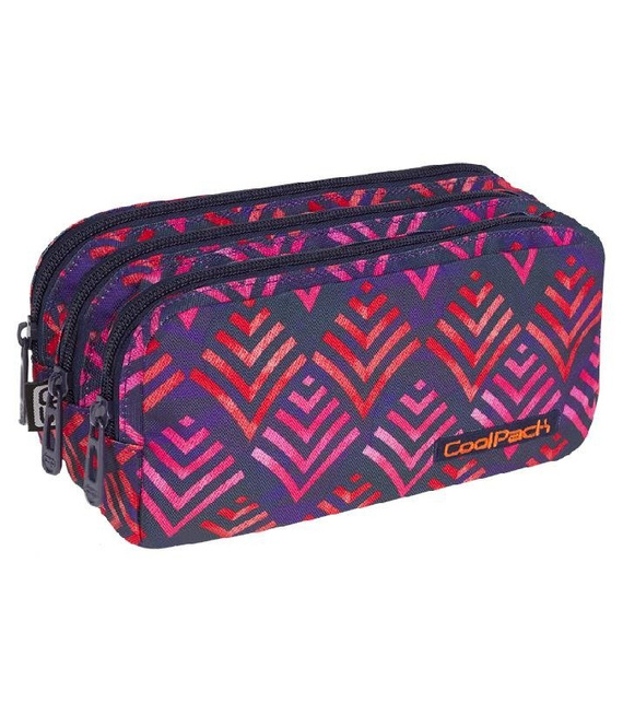 Piórnik szkolny trzykomorowy Coolpack Primus Hawaii Pink 85158CP nr A013