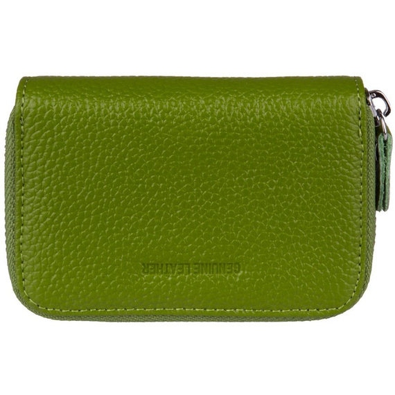 Etui na karty poziome skórzane zielone KB08-2 GREEN
