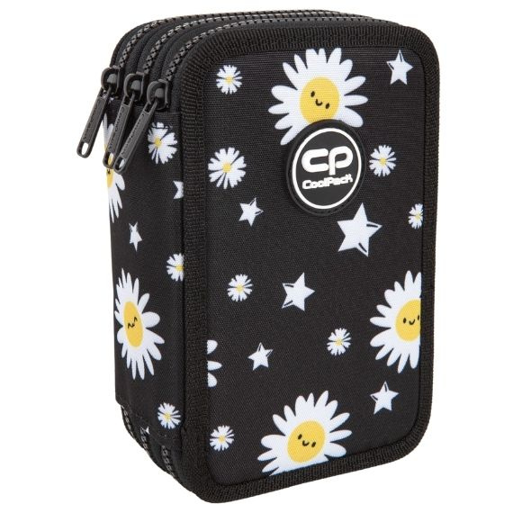 Piórnik potrójny z wyposażeniem CoolPack Jumper 3 Daisy Black F067817