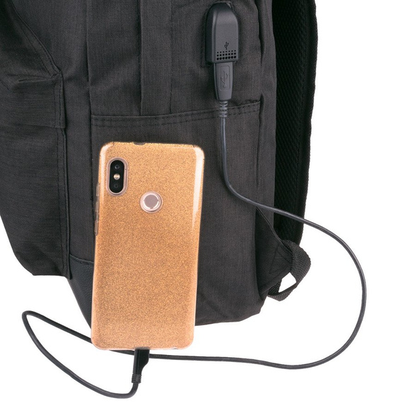 Backpack Active Sport with USB black 41058 