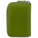 Etui na karty poziome skórzane zielone KB08-2 GREEN