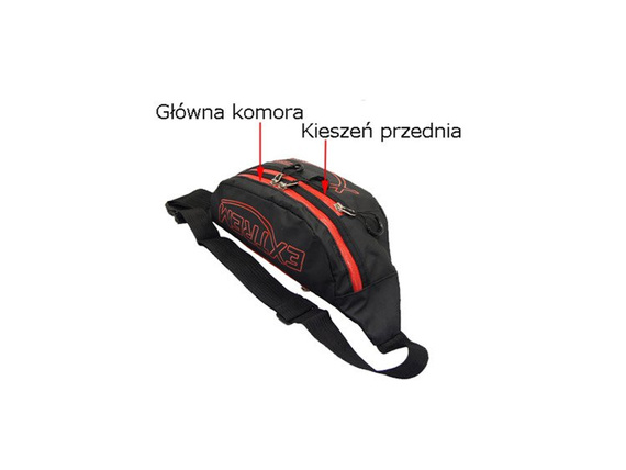 Biodrówka wodoodporna Bag Street Extrem 2473 Czarno-czerwona