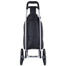 Shopping trolley on triple wheels Black