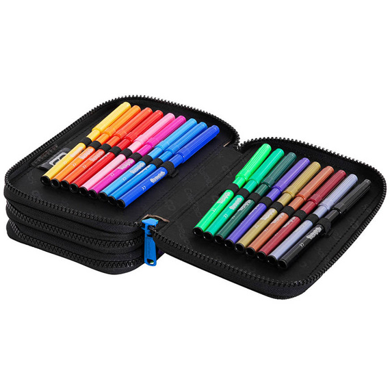 Piórnik szkolny potrójny z wyposażeniem CoolPack Jumper 3 Football Blue 2 D067336