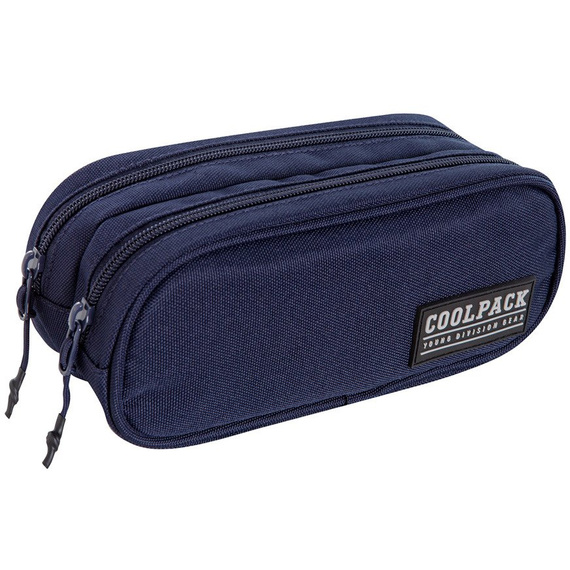 Piórnik szkolny dwukomorowy CoolPack Clever Navy 54302CP C65257
