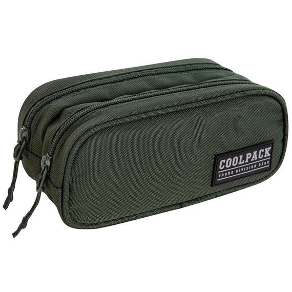 Piórnik szkolny dwukomorowy CoolPack Clever Green 54258CP C65255