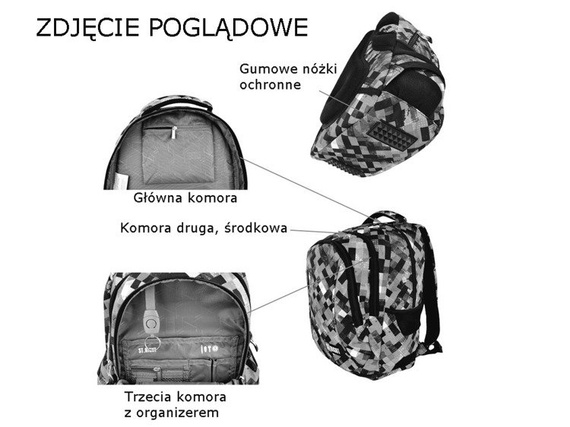 Plecak szkolny młodzieżowy St.Right BP-26 Jelly