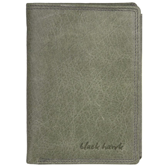 Portfel ze skóry naturalnej szary Black Hawk GBK-109 SZARY