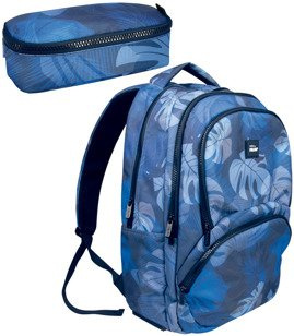 Zestaw szkolny Milan Botanic - plecak duży 25L i piórnik owalny