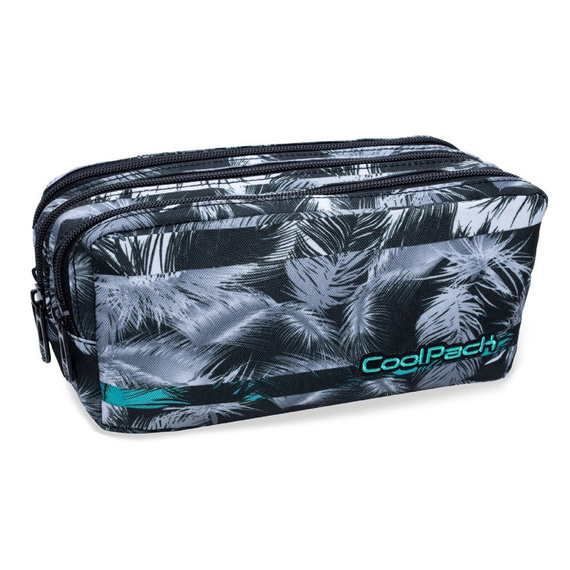 Piórnik szkolny trzykomorowy CoolPack Primus Palm Trees Mint 31990CP nr B60004