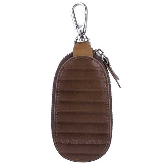 Etui na klucze Vip Collection LINED LEATHER 10 BROWN