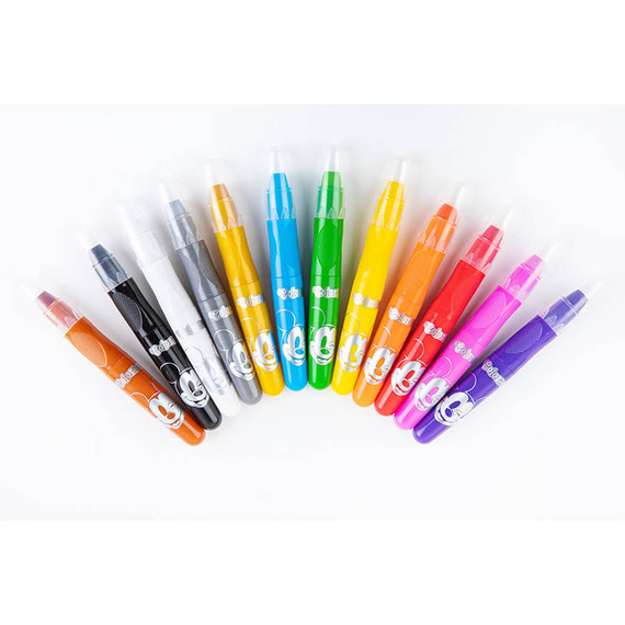 Kredki wykręcane żelowe w sztyfcie 12 kol. Mickey Mouse Colorino Disney 89946PTR
