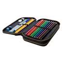 Piórnik szkolny podwójny z wyposażeniem CoolPack Jumper 2 Badges G Grey 49841CP nr B66155