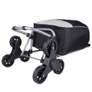 Shopping trolley on triple wheels Black