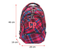 School backpack Coolpack College Cranbeery check 77071CP nr 630