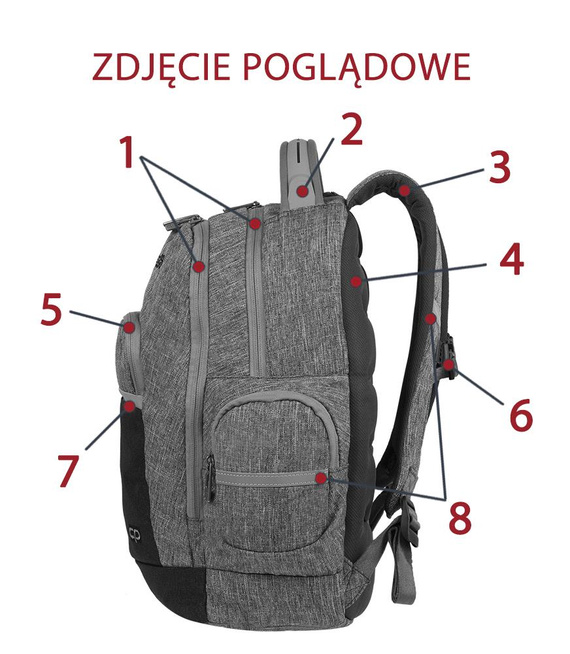 Plecak szkolny Coolpack Brick Electric Pink 82232CP nr A521