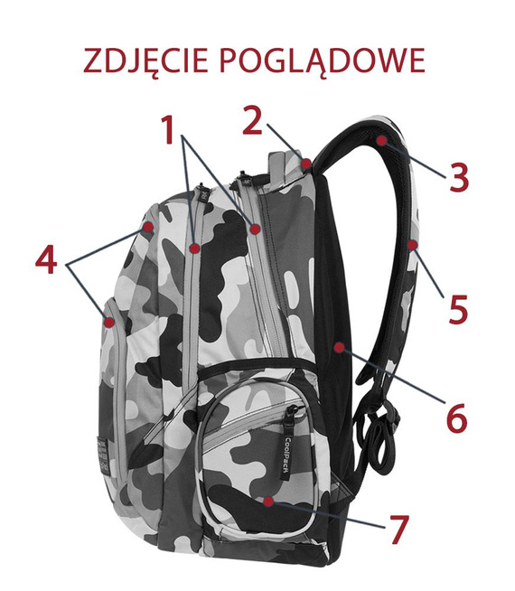 Plecak młodzieżowy Coolpack Break Camo Pink Neon 89012CP nr A356