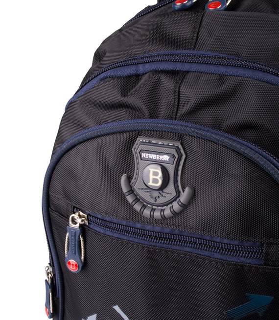 Plecak młodzieżowy New Berry L1808 Czarno-granatowy