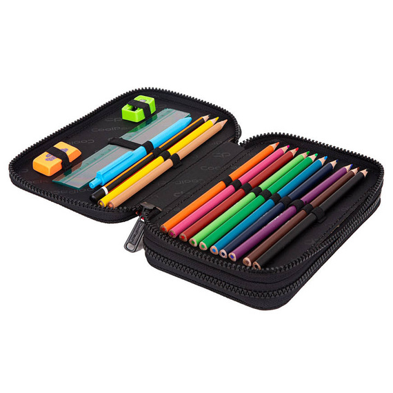 Piórnik szkolny podwójny z wyposażeniem CoolPack Jumper 2 Scary Stickers F066696