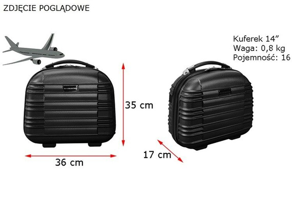 Kosmetyczka - kuferek usztywniany Vip Collection Nevada 14 Beżowa