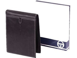 Skórzany portfel męski Sergio Tacchini czarny K50TGEP029 NERO