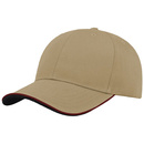 Czapka z daszkiem bejsbolówka ZOOM PIPING SANDWICH KHAKI