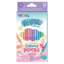 Kredki ołówkowe okrągłe dwukolorowe PASTEL 12 szt / 24 kol. Colorino Kids Pastel 87737PTR