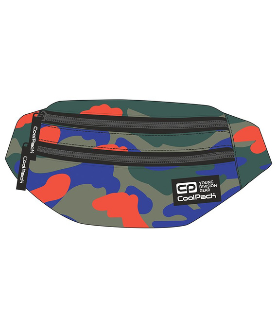 Zestaw młodzieżowy Coolpack Camouflage Tangerine - plecak Break, piórnik Clever i saszetka Madison