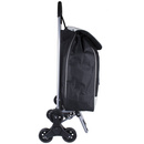 Shopping trolley on triple wheels Black