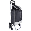 Shopping trolley on triple wheels Black