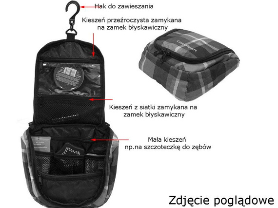 Kosmetyczka Coolpack Camp Vanity Topography red 71307CP nr 982