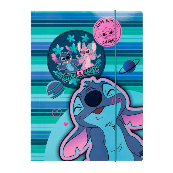 Teczka tekturowa A4 z gumką Coolpack Disney Blue Stitch 74784PTR