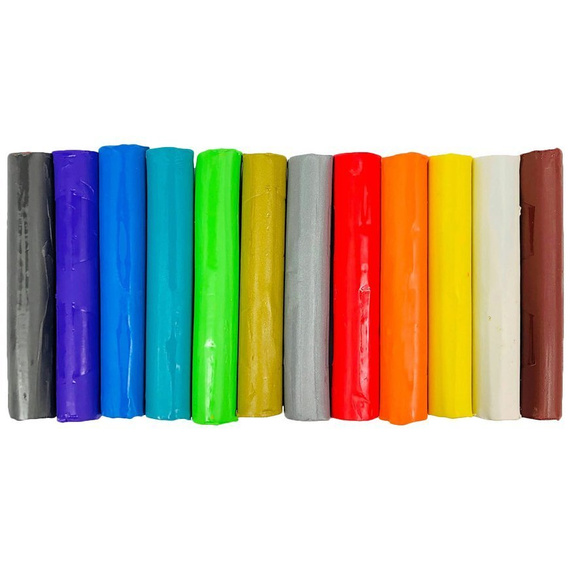 Plasticine round 12 colours gold + silver Colorino Kids 42673PTR