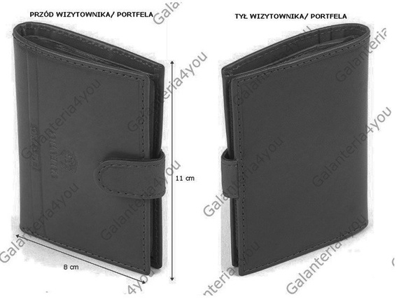 Etui na wizytówki, karty Emporio Valentini brązowe 563-LB01