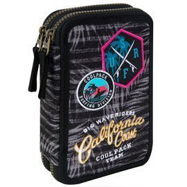 Piórnik szkolny podwójny z wyposażeniem CoolPack Jumper 2 Badges G Grey 49841CP nr B66155