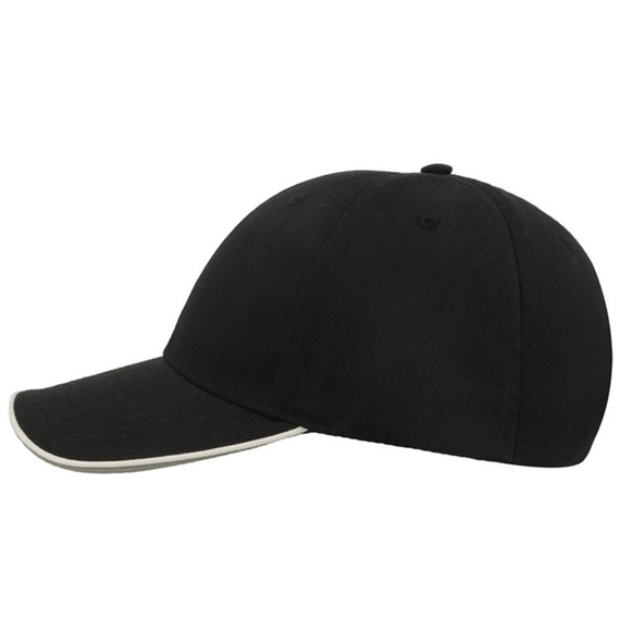 Czapka z daszkiem bejsbolówka ZOOM PIPING SANDWICH BLACK