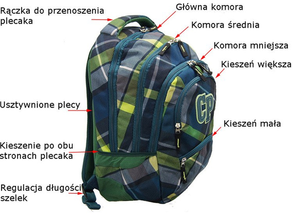 Plecak szkolny Coolpack College Verdure 76920CP nr 623
