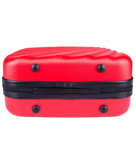 Kosmetyczka - kuferek usztywniany Vip Collection Seszele 14" Czerwona
