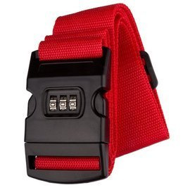 Pas do bagażu z zamkiem szyfrowym czerwony 50019