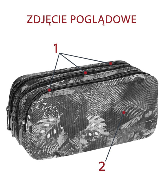 Piórnik szkolny Coolpack Primus Black lace 71734CP nr 1000