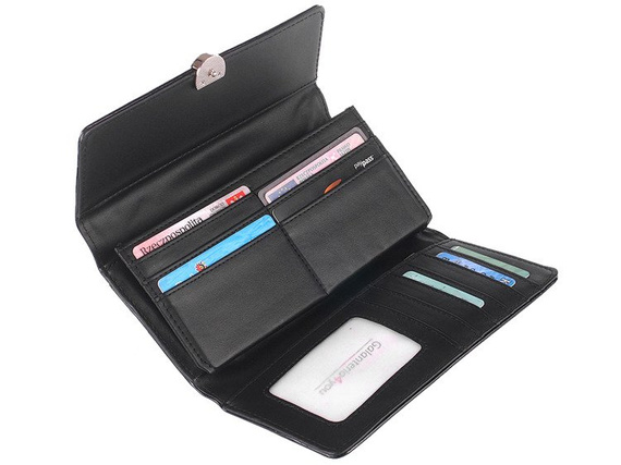 Elegancki portfel damski lakierowany Galarti 14846 Czarny