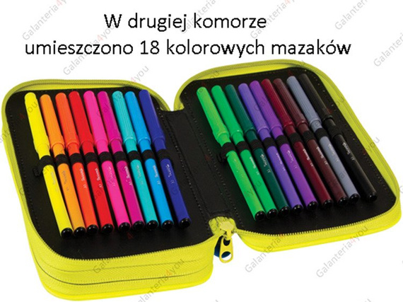 Piórnik szkolny z wyposażeniem Coolpack Jumper Pink neon 54799CP nr A470