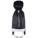 Shopping trolley on triple wheels Black