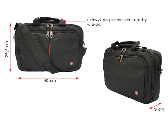 Torba na ramię na laptopa New Bags czarna NB-5110