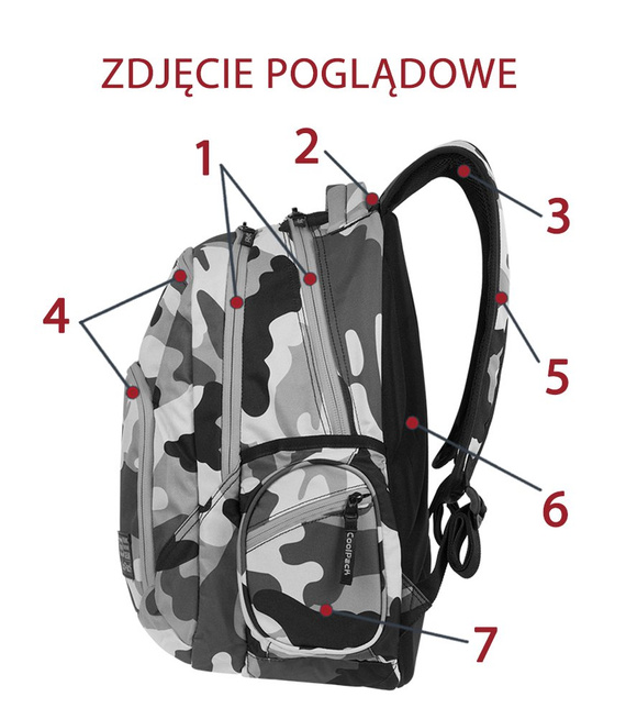 Zestaw młodzieżowy Coolpack 2018 Camo Pink Neon - plecak Break i piórnik Clever